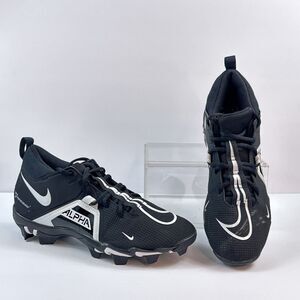 Nike Football Cleats Alpha Menace Shark 3 Mens 9.5 Mid Black White Shoes